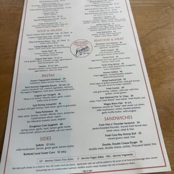 Scoma's Restaurant - Menu side 2 - Seafood Near Me - San Francisco, California Scoma's Restaurant - Menu side 2 - Seafood Near Me - San Francisco, California