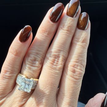 Bliss Nails & Spa - Autumn cats eye acrylic nails - Nail Salons Near Me - Chico, California Bliss Nails & Spa - Autumn cats eye acrylic nails - Nail Salons Near Me - Chico, California