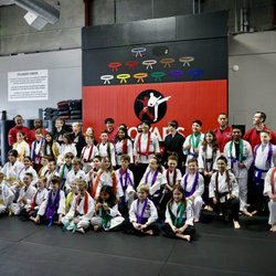 Kovar's Satori Academy of Martial Arts - Class Belt Promotion Photo.