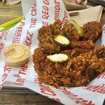 The Red Chickz - 3pc Tender Combo with Strawberry Dragonfruit Pomegranate Drink. - Chicken Shop Near Me - Carlsbad, California