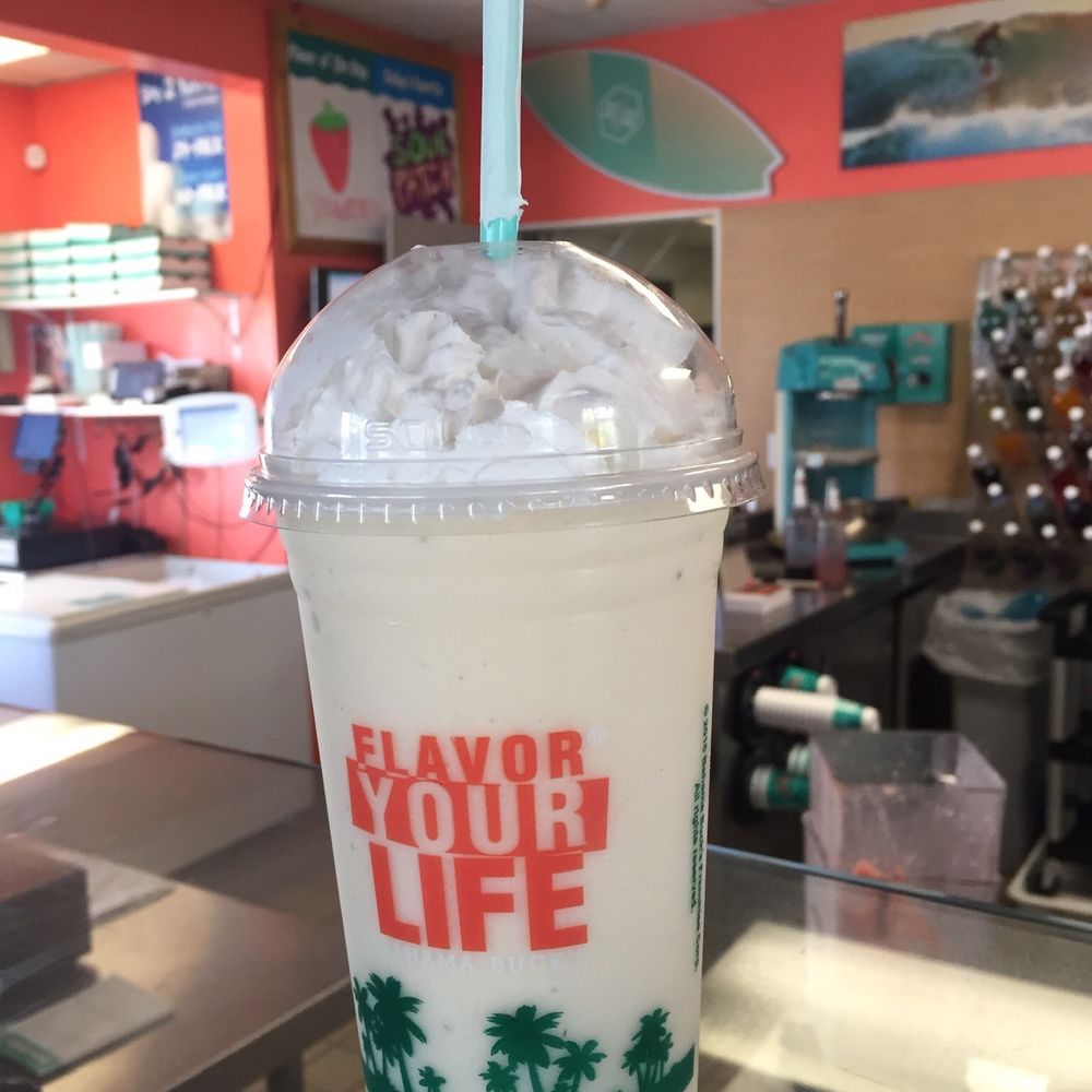 Bahama Buck's - Bahama Colada regular 24oz Added Banana - Shaved Ice Near Me - Universal City, Texas