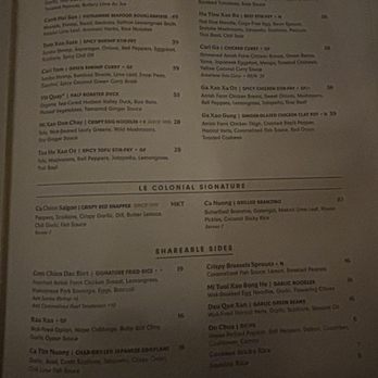 Le Colonial - Dinner menu - Vietnamese Near Me - Denver, Colorado Le Colonial - Dinner menu - Vietnamese Near Me - Denver, Colorado