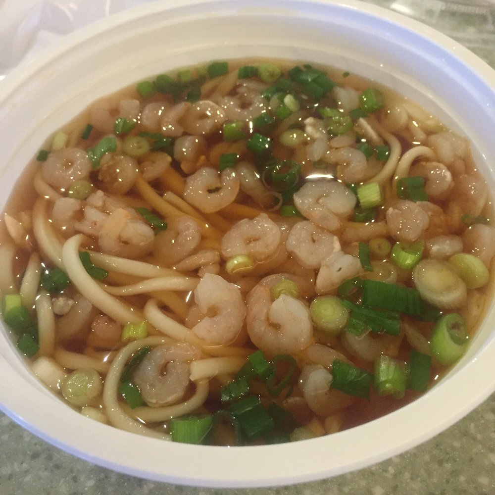 Udon with shrimps