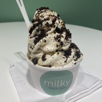 Milky Cereal Bar - Lilikoi ice cream, fruity pebbles, and oreo - Ice Cream & Frozen Yogurt Near Me - Kapolei, Hawaii