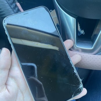 One Stop Cellular - the cracked screen i went in with - Mobile Phone Repair Near Me - La Habra, California