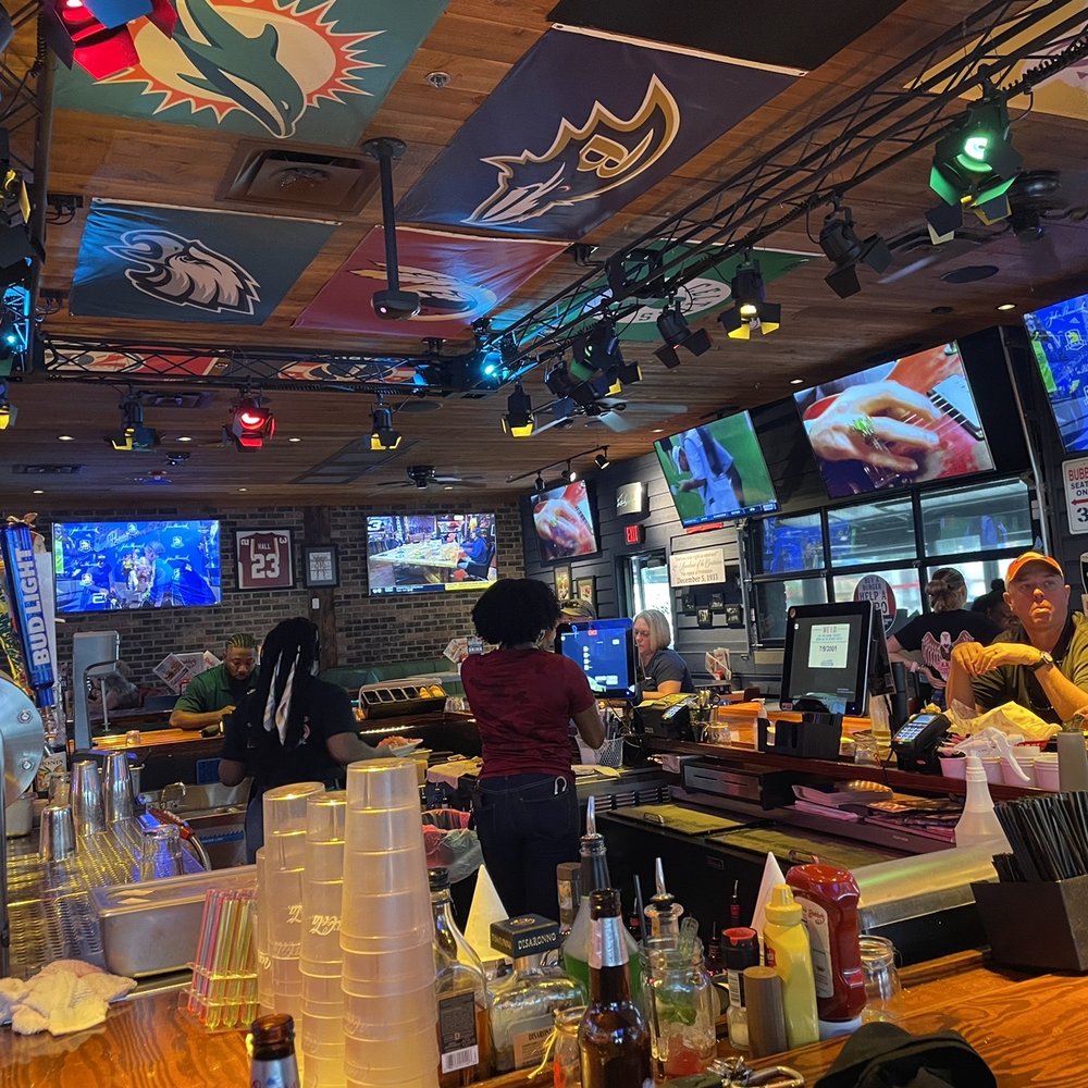 Bubba's 33 - Bar view, wall to wall tv's, football season is coming! - Pizza Near Me - Chesapeake, Virginia Bubba's 33 - Bar view, wall to wall tv's, football season is coming! - Pizza Near Me - Chesapeake, Virginia