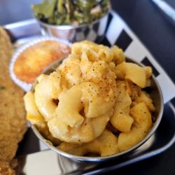 Mac and cheese, rich and creamy.