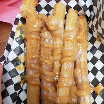 Dulce Canella - Churros topped with caramel and lechera. Yummy! - Ice Cream & Frozen Yogurt Near Me - Norwalk, California Dulce Canella - Churros topped with caramel and lechera. Yummy! - Ice Cream & Frozen Yogurt Near Me - Norwalk, California
