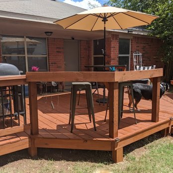 Timeless Sunsets Decks and Patios - Completed deck (viewed facing house) - Patio Coverings Near Me Timeless Sunsets Decks and Patios - Completed deck (viewed facing house) - Patio Coverings Near Me