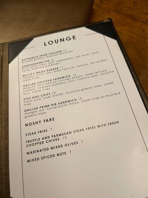 Menu photo 6 Willies Modern Fare Rancho Mirage, CA