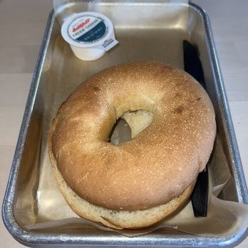 Jameson Brown Coffee Roasters - Plain toasted bagel with cream cheese - Coffee & Tea Near Me - Pasadena, California