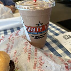 Mighty Fine Burgers Cedar Park - Chocolate Blue Bell shake