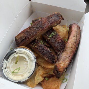 Lowco Eatery - St. Louis ribs with side of Alabama white sauce - Food Trucks Near Me Lowco Eatery - St. Louis ribs with side of Alabama white sauce - Food Trucks Near Me