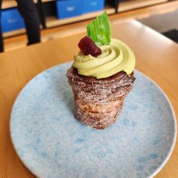Matcha Raspberry Cruffin Matcha Raspberry Cruffin