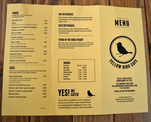 Menu photo 7 Yellow Bird Cafe Harrisburg, PA Menu photo 7 Yellow Bird Cafe Harrisburg, PA