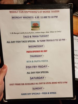 Menu photo 6 Morse Tavern Natick, MA