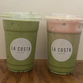 La Costa Cafe - Matcha lattes, one with strawberry cold foam - Coffee & Tea Near Me - Sacramento, California La Costa Cafe - Matcha lattes, one with strawberry cold foam - Coffee & Tea Near Me - Sacramento, California