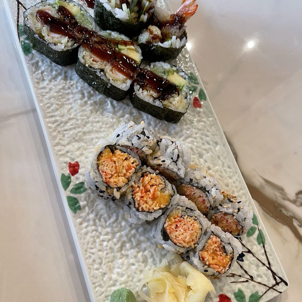 Sake Maru - Shrimp Tempura Roll Spicy Crabmeat Roll - Japanese Near Me - Indianapolis, Indiana Sake Maru - Shrimp Tempura Roll Spicy Crabmeat Roll - Japanese Near Me - Indianapolis, Indiana
