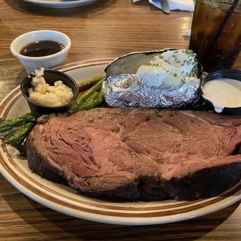 Calico's - Prime Rib, asparagus and baked potato - American Near Me - Kingman, Arizona Calico's - Prime Rib, asparagus and baked potato - American Near Me - Kingman, Arizona