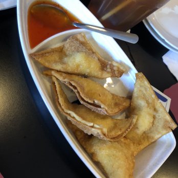 Asian & Mini's Seafood - Crab rangoon order comes with 6 but great grandma has one on her plate already. - Seafood Near Me - Cypress, Texas Asian & Mini's Seafood - Crab rangoon order comes with 6 but great grandma has one on her plate already. - Seafood Near Me - Cypress, Texas
