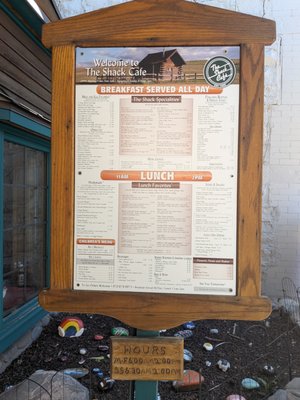 Menu photo 1 The Shack Cafe Steamboat Springs, CO Menu photo 1 The Shack Cafe Steamboat Springs, CO