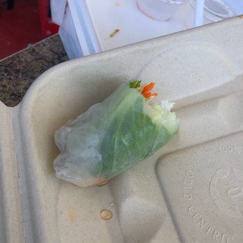 Chang Thai - Half eaten summer roll! - Food Trucks Near Me - Sapulpa, Oklahoma
