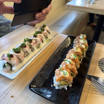 Nami Kaze - Yummy and innovative rolls --  negi-Hama and charred salmon - Japanese Near Me - Honolulu, Hawaii