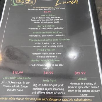 Big O’s Island Vybz - Caribbean Near Me - Pompano Beach, Florida