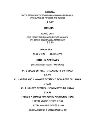 Menu photo 4 The Punjabi Kitchen Barstow, CA