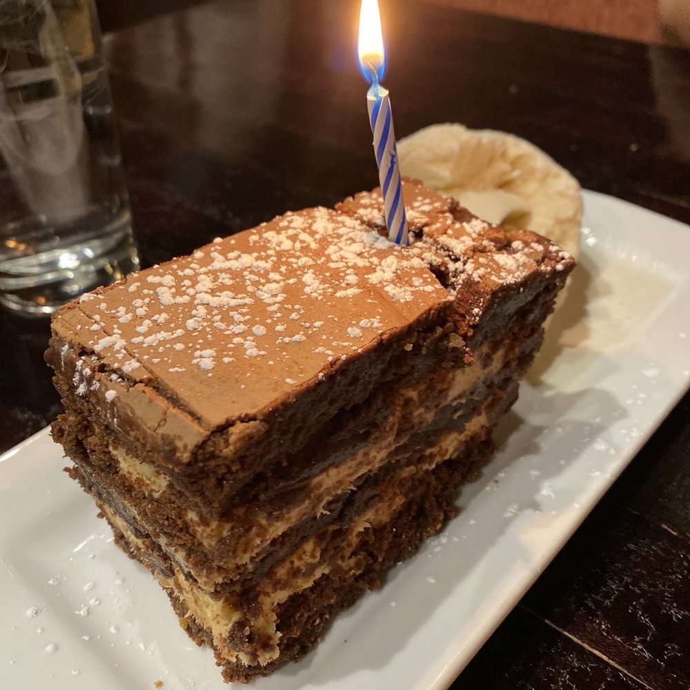 Real Seafood Company Bay City - Chocolate Peanut Butter Layer Cake - absolutely amazing!! - Seafood Near Me - Bay City, Michigan Real Seafood Company Bay City - Chocolate Peanut Butter Layer Cake - absolutely amazing!! - Seafood Near Me - Bay City, Michigan