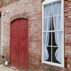 Historic Depot District Murals - E St & Ft Wayne - Door and window by Pamela Bliss