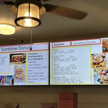 Sunshine Donuts & Cafe - Menu - Donuts Near Me - Placerville, California Sunshine Donuts & Cafe - Menu - Donuts Near Me - Placerville, California