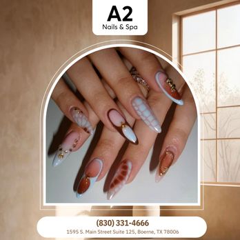 A2 Nails & Spa - Rhinestones that glow like autumn stars on crisp nights.
 Book your sparkling set today! - Nail Salons Near Me - Boerne, Texas
