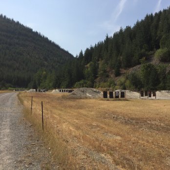 Shoshone County Shooting Range - View down range at rifle range - Gun/Rifle Ranges Near Me - Kellogg, Idaho