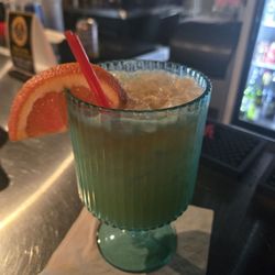 I forgot the name but it was a delicious coconut tropical concoction