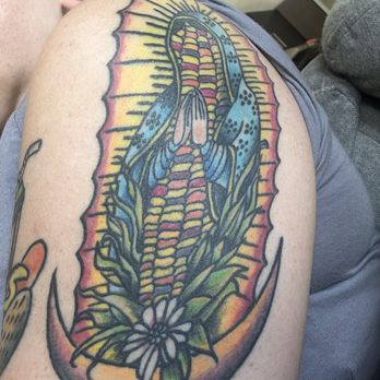 Premium Tattoo - Virgin de Guadalupe made of Indian corn - Tattoo Near Me - Oakland, California Premium Tattoo - Virgin de Guadalupe made of Indian corn - Tattoo Near Me - Oakland, California