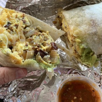 Scratch Bakery Cafe - Breakfast burrito with bacon, added avocado - Cafes Near Me - Laguna Hills, California