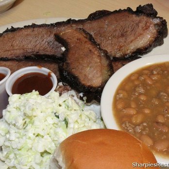 Sharpie's Restaurant - Brisket Special with beans and coleslaw - American Near Me - Trade, Tennessee Sharpie's Restaurant - Brisket Special with beans and coleslaw - American Near Me - Trade, Tennessee