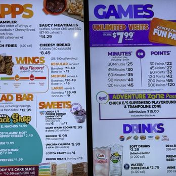 Chuck E. Cheese - Menu - Pizza Near Me - Foothill Ranch, California
