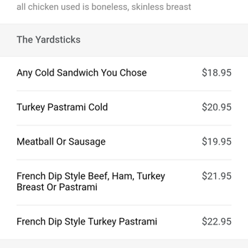 Capri Deli - Such a scam. Website shows pricing starting at $18.95 for a cold turkey sandwich and they hike up the price to $25 when you get to the store - Delis Near Me - Covina, California Capri Deli - Such a scam. Website shows pricing starting at $18.95 for a cold turkey sandwich and they hike up the price to $25 when you get to the store - Delis Near Me - Covina, California