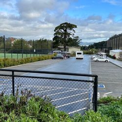 Paul Goode Field - Parking lot (usually packed on weekends)