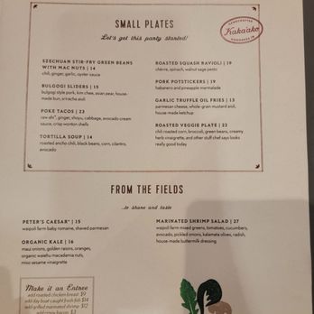 Moku Kitchen - Menu - Cocktail Bars Near Me - Honolulu, Hawaii