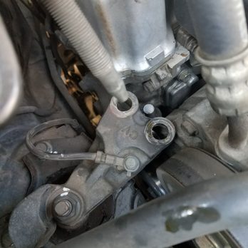 Caliber Collision - Broken motor mount that was last worked on by Caliber - Body Shops Near Me - Long Beach, California