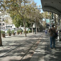 At Paseo de San Antonio Light Rail station