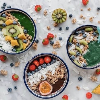 Loua Juicebar - Smoothiebowls: green power bowl, acai bowl and the blue mermaid bowl. - Juice Bars & Smoothies Near Me - Utrecht, Utah
