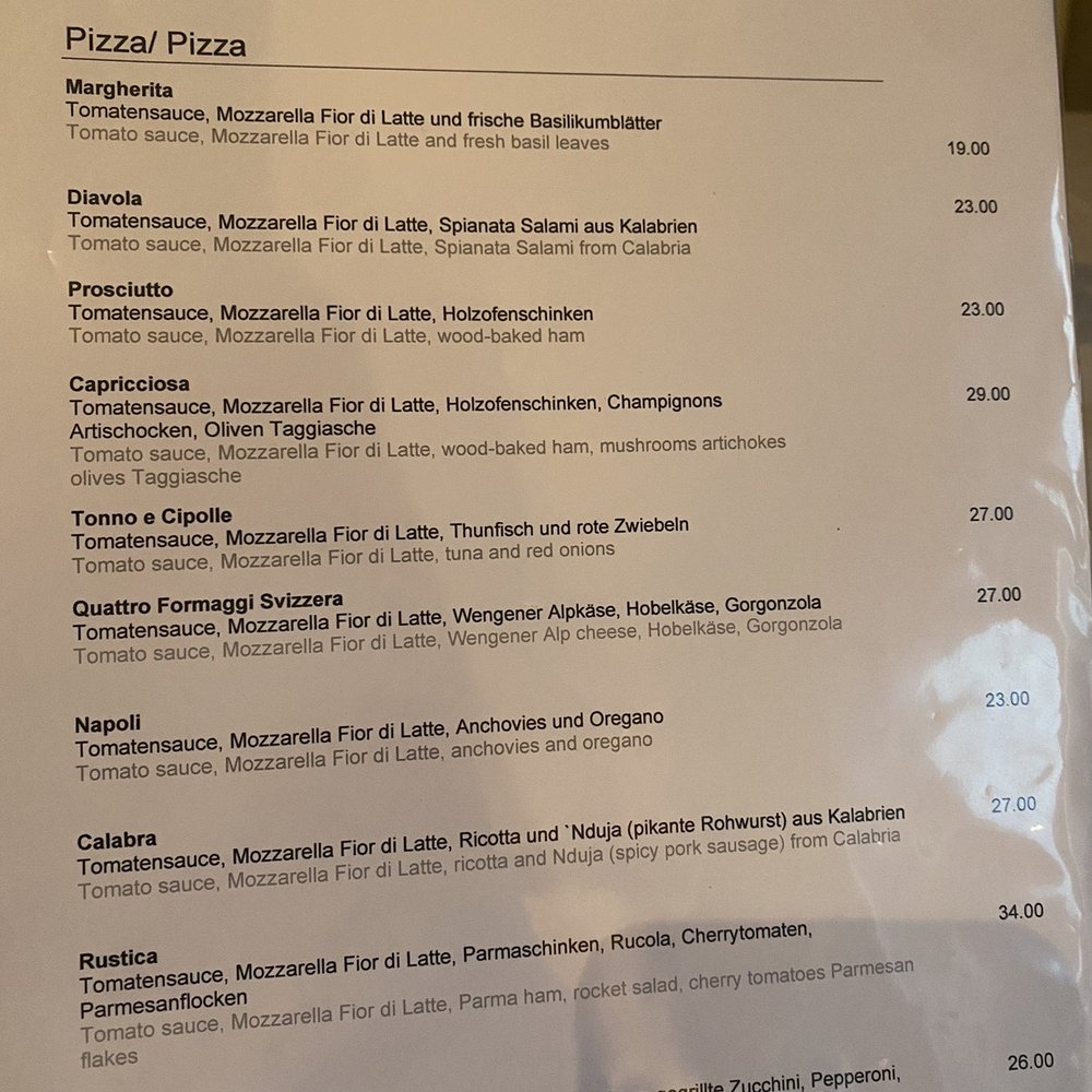 Restaurant Caprice - Menu - Italian Near Me - Wengen, BE Restaurant Caprice - Menu - Italian Near Me - Wengen, BE