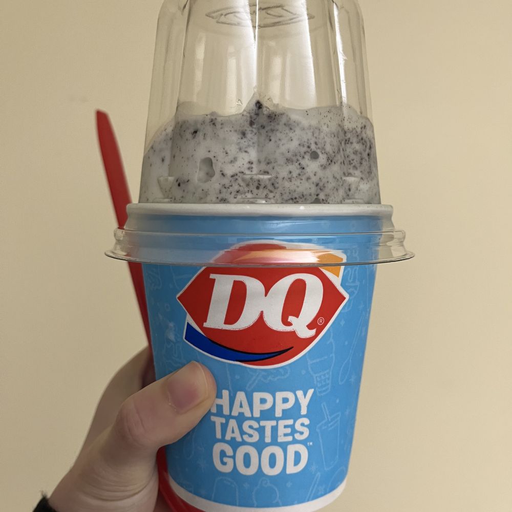 Mint oreo blizzard with brownie chunks Mint oreo blizzard with brownie chunks