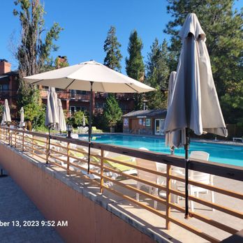 The Pines Resort - Lakeside view of the pool area - Resorts Near Me - Bass Lake, California The Pines Resort - Lakeside view of the pool area - Resorts Near Me - Bass Lake, California
