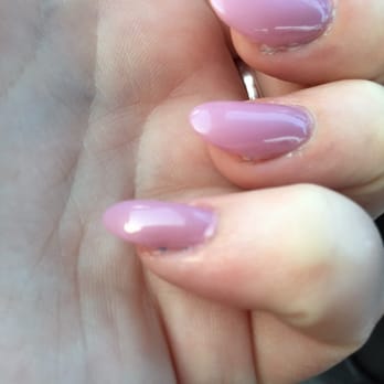 California Nails - Little specs of the blue nail polish I had on before I went in there. - Nail Salons Near Me - Fairhaven, Massachusetts