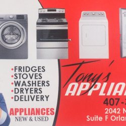 Tony's Appliance Sales and Repiar